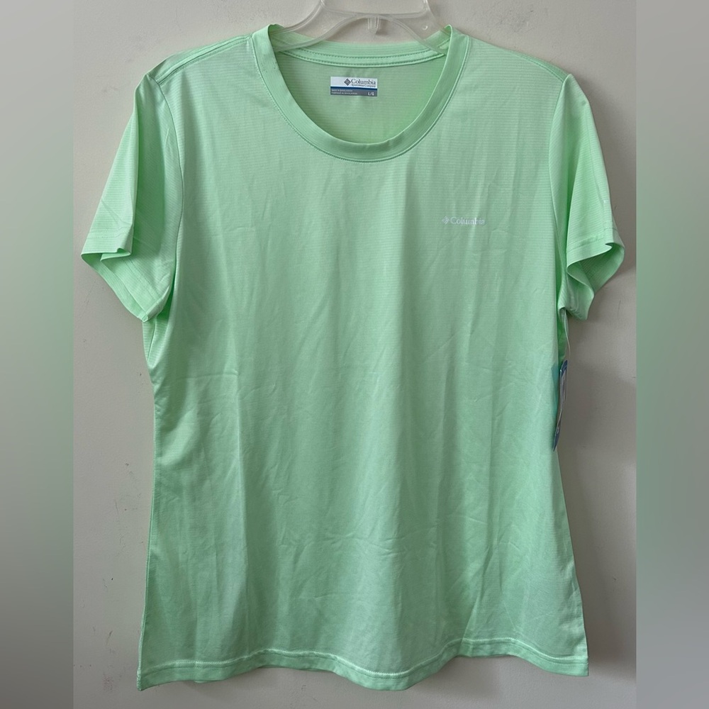 Columbia Women's‎ Hike SS Crew OmniWick Green Shortsleeved Shirt Size Large